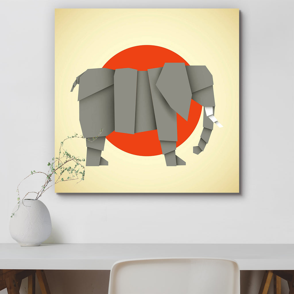 Origami Elephant Peel & Stick Vinyl Wall Sticker-Laminated Wall Stickers-ART_VN_UN-IC 5007001 IC 5007001, Animals, Art and Paintings, Decorative, Signs, Signs and Symbols, Wildlife, origami, elephant, peel, stick, vinyl, wall, sticker, animal, art, artistic, creative, decor, decoration, decorations, design, designs, elephants, fold, folded, handmade, mammal, mammals, paper, papers, trunk, trunks, wild, work, working, artzfolio, wall sticker, wall stickers, wallpaper sticker, wall stickers for bedroom, wall 