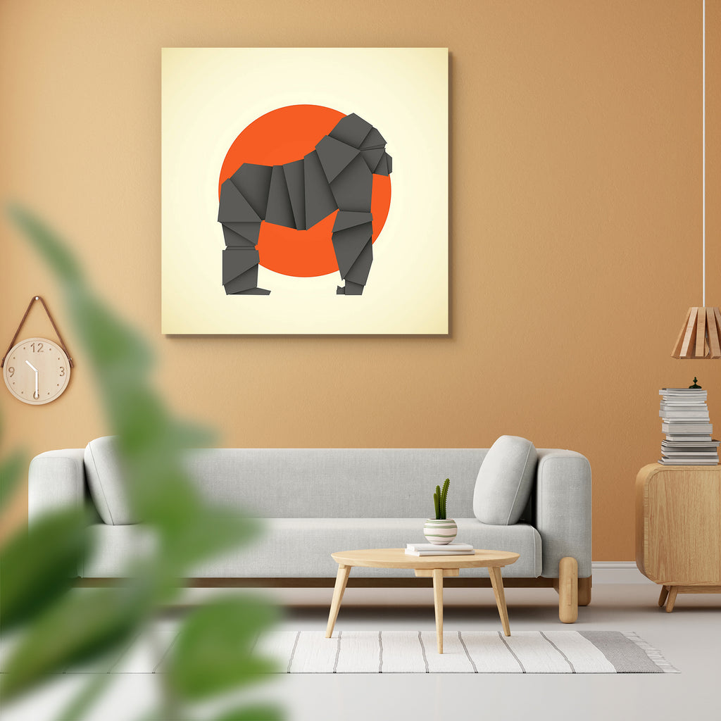 Origami Gorilla Peel & Stick Vinyl Wall Sticker-Laminated Wall Stickers-ART_VN_UN-IC 5007003 IC 5007003, Animals, Art and Paintings, Decorative, Signs, Signs and Symbols, Wildlife, origami, gorilla, peel, stick, vinyl, wall, sticker, animal, ape, apes, art, artistic, creative, danger, dangers, decor, decoration, decorations, design, designs, fold, folded, handmade, mammal, mammals, paper, papers, scary, wild, work, working, artzfolio, wall sticker, wall stickers, wallpaper sticker, wall stickers for bedroom