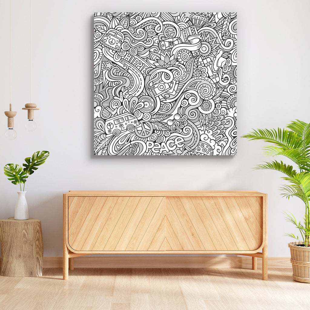 Hippie Cartoon Doodles D1 Peel & Stick Vinyl Wall Sticker-Laminated Wall Stickers-ART_VN_UN-IC 5007011 IC 5007011, Abstract Expressionism, Abstracts, Ancient, Animated Cartoons, Art and Paintings, Botanical, Caricature, Cartoons, Culture, Ethnic, Floral, Flowers, Hand Drawn, Hearts, Historical, Holidays, Illustrations, Love, Medieval, Music, Music and Dance, Music and Musical Instruments, Nature, Patterns, People, Retro, Romance, Semi Abstract, Signs, Signs and Symbols, Sketches, Symbols, Traditional, Triba