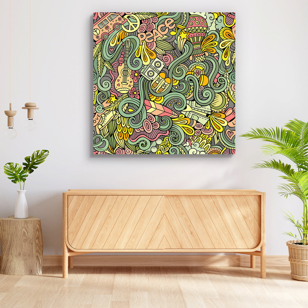 Hippie Cartoon Doodles D3 Peel & Stick Vinyl Wall Sticker-Laminated Wall Stickers-ART_VN_UN-IC 5007013 IC 5007013, Abstract Expressionism, Abstracts, Ancient, Animated Cartoons, Art and Paintings, Botanical, Caricature, Cartoons, Culture, Ethnic, Floral, Flowers, Hand Drawn, Hearts, Historical, Holidays, Illustrations, Love, Medieval, Music, Music and Dance, Music and Musical Instruments, Nature, Patterns, People, Retro, Romance, Semi Abstract, Signs, Signs and Symbols, Symbols, Traditional, Tribal, Vintage