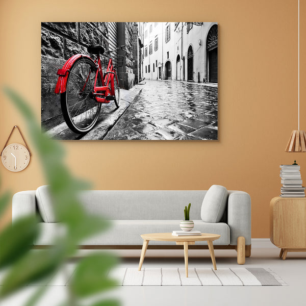 Red Bike in an Old Town Peel & Stick Vinyl Wall Sticker-Laminated Wall Stickers-ART_VN_UN-IC 5007022 IC 5007022, Ancient, Architecture, Art and Paintings, Automobiles, Bikes, Black, Black and White, Cities, City Views, Conceptual, Culture, Ethnic, Historical, Italian, Marble and Stone, Medieval, Retro, Sports, Traditional, Transportation, Travel, Tribal, Vehicles, Vintage, White, World Culture, red, bike, in, an, old, town, peel, stick, vinyl, wall, sticker, for, home, decoration, wallpaper, and, bicycle, w