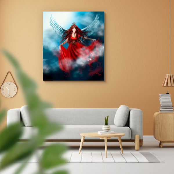 Queen with Wings in Clouds Peel & Stick Vinyl Wall Sticker-Laminated Wall Stickers-ART_VN_UN-IC 5007049 IC 5007049, Fantasy, queen, with, wings, in, clouds, peel, stick, vinyl, wall, sticker, for, home, decoration, woman, red, dress, sky., illustration., artzfolio, wall sticker, wall stickers, wallpaper sticker, wall stickers for bedroom, wall decoration items for bedroom, wall decor for bedroom, wall stickers for hall, wall stickers for living room, vinyl stickers for wall, vinyl stickers for furniture, wa