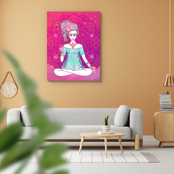 Girl Meditates in the Lotus Position D2 Peel & Stick Vinyl Wall Sticker-Laminated Wall Stickers-ART_VN_UN-IC 5007064 IC 5007064, Art and Paintings, Botanical, Culture, Ethnic, Floral, Flowers, Geometric, Geometric Abstraction, Hearts, Indian, Love, Mandala, Mountains, Nature, Retro, Spiritual, Traditional, Tribal, World Culture, girl, meditates, in, the, lotus, position, d2, peel, stick, vinyl, wall, sticker, for, home, decoration, afro, hair, dreadlocks, dreads, exercise, fitness, flower, of, life, power, 