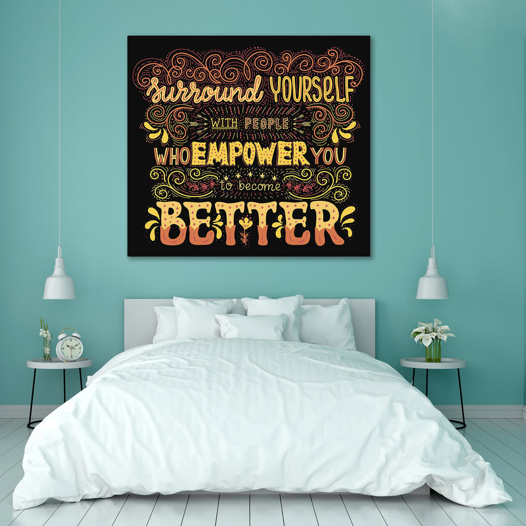 Surround Yourself With People Motivational Quote Peel & Stick Vinyl Wall Sticker-Laminated Wall Stickers-ART_VN_UN-IC 5007067 IC 5007067, Ancient, Black, Black and White, Calligraphy, Digital, Digital Art, Graphic, Hipster, Historical, Illustrations, Inspirational, Medieval, Motivation, Motivational, People, Quotes, Retro, Signs, Signs and Symbols, Sketches, Symbols, Text, Typography, Vintage, surround, yourself, with, quote, peel, stick, vinyl, wall, sticker, shine, greeting, decoration, wisdom, wreath, pr