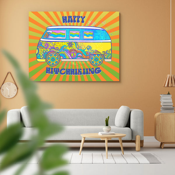 Hippie Vintage Mini Van D2 Peel & Stick Vinyl Wall Sticker-Laminated Wall Stickers-ART_VN_UN-IC 5007084 IC 5007084, Abstract Expressionism, Abstracts, Ancient, Animated Cartoons, Art and Paintings, Automobiles, Black and White, Botanical, Caricature, Cars, Cartoons, Floral, Flowers, Hearts, Historical, Holidays, Icons, Illustrations, Love, Medieval, Music, Music and Dance, Music and Musical Instruments, Nature, Retro, Romance, Scenic, Semi Abstract, Signs, Signs and Symbols, Sports, Transportation, Travel, 