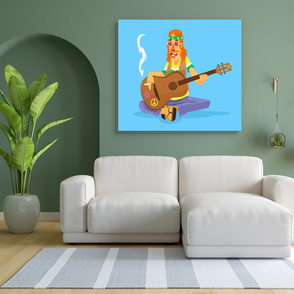 Hippie Man Plays Guitar Peel & Stick Vinyl Wall Sticker-Laminated Wall Stickers-ART_VN_UN-IC 5007121 IC 5007121, Animated Cartoons, Caricature, Cartoons, Culture, Digital, Digital Art, Ethnic, Fashion, Festivals, Festivals and Occasions, Festive, Graphic, Hipster, Illustrations, Love, Music, Music and Dance, Music and Musical Instruments, People, Retro, Romance, Signs, Signs and Symbols, Symbols, Traditional, Tribal, World Culture, hippie, man, plays, guitar, peel, stick, vinyl, wall, sticker, beard, cartoo