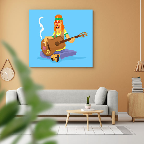Hippie Man Plays Guitar Peel & Stick Vinyl Wall Sticker-Laminated Wall Stickers-ART_VN_UN-IC 5007121 IC 5007121, Animated Cartoons, Caricature, Cartoons, Culture, Digital, Digital Art, Ethnic, Fashion, Festivals, Festivals and Occasions, Festive, Graphic, Hipster, Illustrations, Love, Music, Music and Dance, Music and Musical Instruments, People, Retro, Romance, Signs, Signs and Symbols, Symbols, Traditional, Tribal, World Culture, hippie, man, plays, guitar, peel, stick, vinyl, wall, sticker, for, home, de