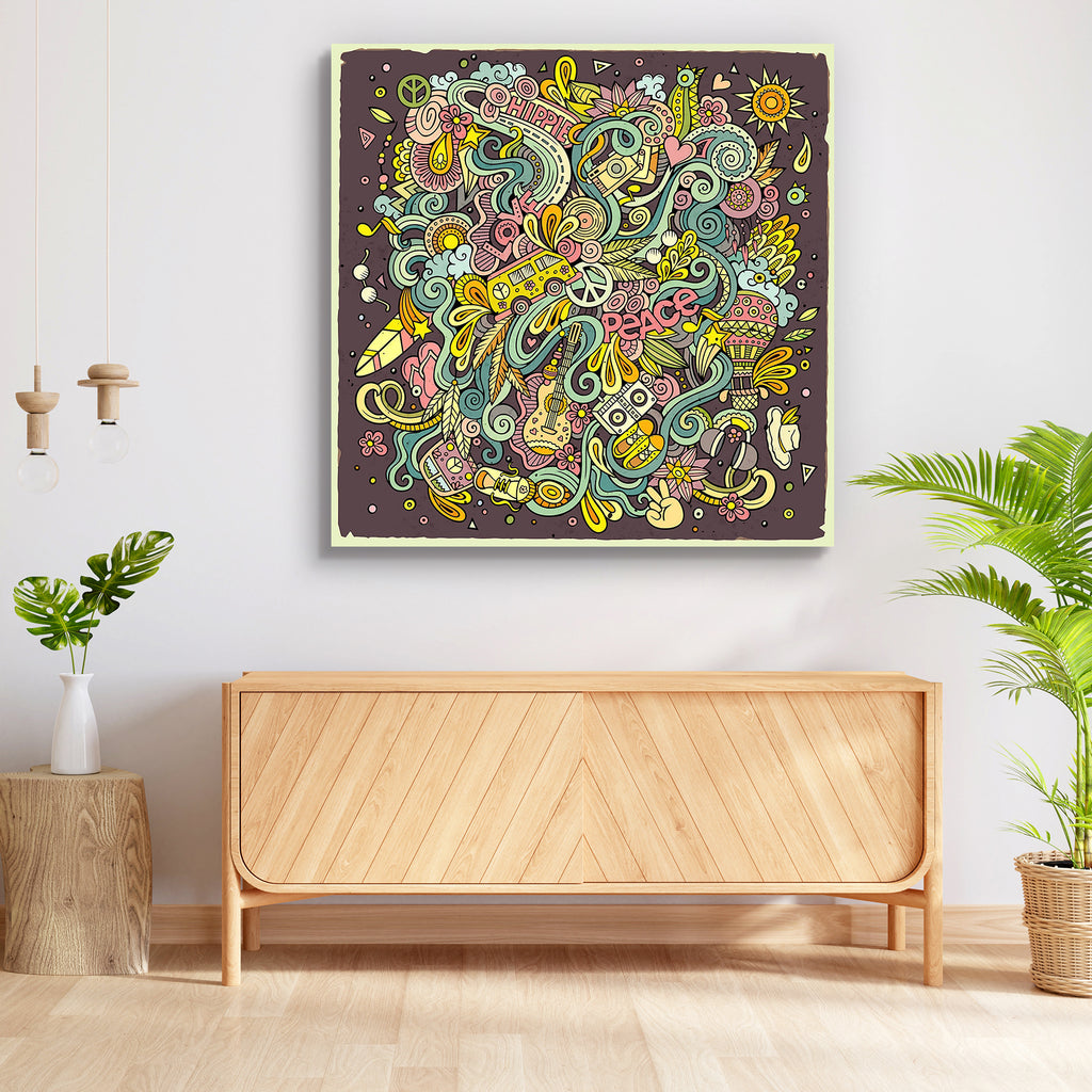 Hippie Cartoon Doodles D4 Peel & Stick Vinyl Wall Sticker-Laminated Wall Stickers-ART_VN_UN-IC 5007122 IC 5007122, Abstract Expressionism, Abstracts, Ancient, Animated Cartoons, Art and Paintings, Botanical, Caricature, Cartoons, Culture, Ethnic, Floral, Flowers, Hand Drawn, Hearts, Historical, Holidays, Illustrations, Love, Medieval, Music, Music and Dance, Music and Musical Instruments, Nature, People, Retro, Romance, Semi Abstract, Signs, Signs and Symbols, Symbols, Traditional, Tribal, Vintage, World Cu