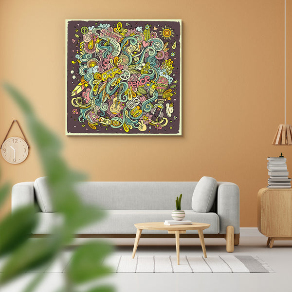 Hippie Cartoon Doodles D4 Peel & Stick Vinyl Wall Sticker-Laminated Wall Stickers-ART_VN_UN-IC 5007122 IC 5007122, Abstract Expressionism, Abstracts, Ancient, Animated Cartoons, Art and Paintings, Botanical, Caricature, Cartoons, Culture, Ethnic, Floral, Flowers, Hand Drawn, Hearts, Historical, Holidays, Illustrations, Love, Medieval, Music, Music and Dance, Music and Musical Instruments, Nature, People, Retro, Romance, Semi Abstract, Signs, Signs and Symbols, Symbols, Traditional, Tribal, Vintage, World Cu