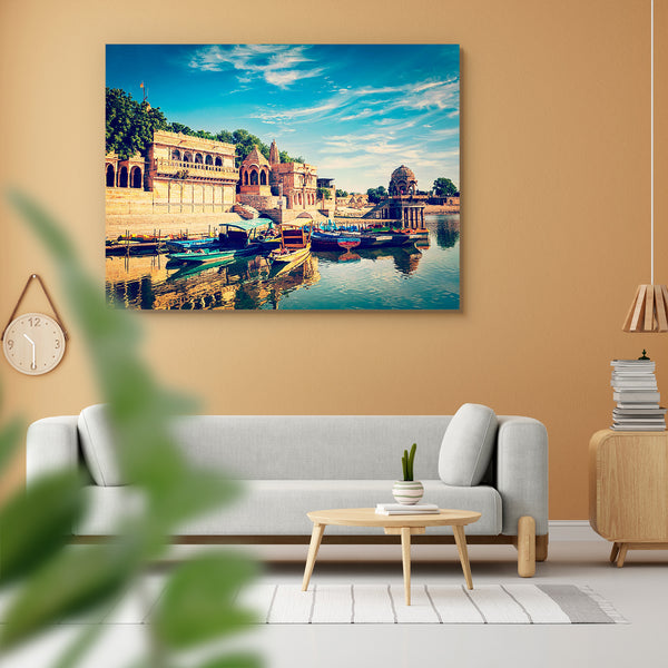 Gadi Sagar Lake of Jaisalmer, Rajasthan D1 Peel & Stick Vinyl Wall Sticker-Laminated Wall Stickers-ART_VN_UN-IC 5007132 IC 5007132, Ancient, Architecture, Automobiles, Boats, Hipster, Historical, Indian, Landscapes, Medieval, Nature, Nautical, Retro, Scenic, Transportation, Travel, Vehicles, Vintage, gadi, sagar, lake, of, jaisalmer, rajasthan, d1, peel, stick, vinyl, wall, sticker, for, home, decoration, attraction, boat, cloud, clouds, day, daylight, faded, india, land, landscape, outdoors, pond, reservoi