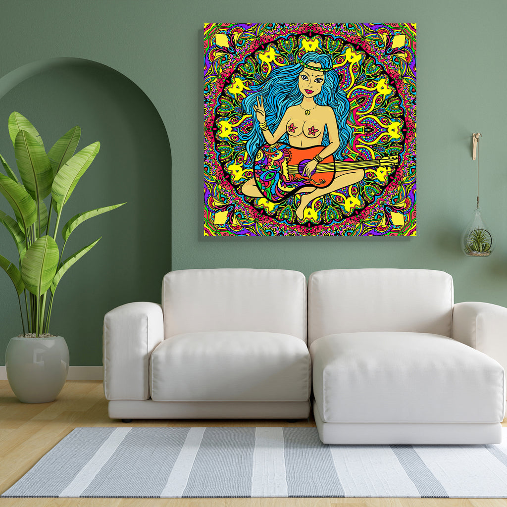 Hippie Girl D2 Peel & Stick Vinyl Wall Sticker-Laminated Wall Stickers-ART_VN_UN-IC 5007161 IC 5007161, 70s, Animated Cartoons, Botanical, Caricature, Cars, Cartoons, Culture, Ethnic, Fashion, Floral, Flowers, Illustrations, Love, Mandala, Music, Music and Dance, Music and Musical Instruments, Nature, Patterns, Retro, Romance, Scenic, Signs, Signs and Symbols, Traditional, Tribal, World Culture, hippie, girl, d2, peel, stick, vinyl, wall, sticker, boho, car, cartoon, design, pattern, field, flower, power, f