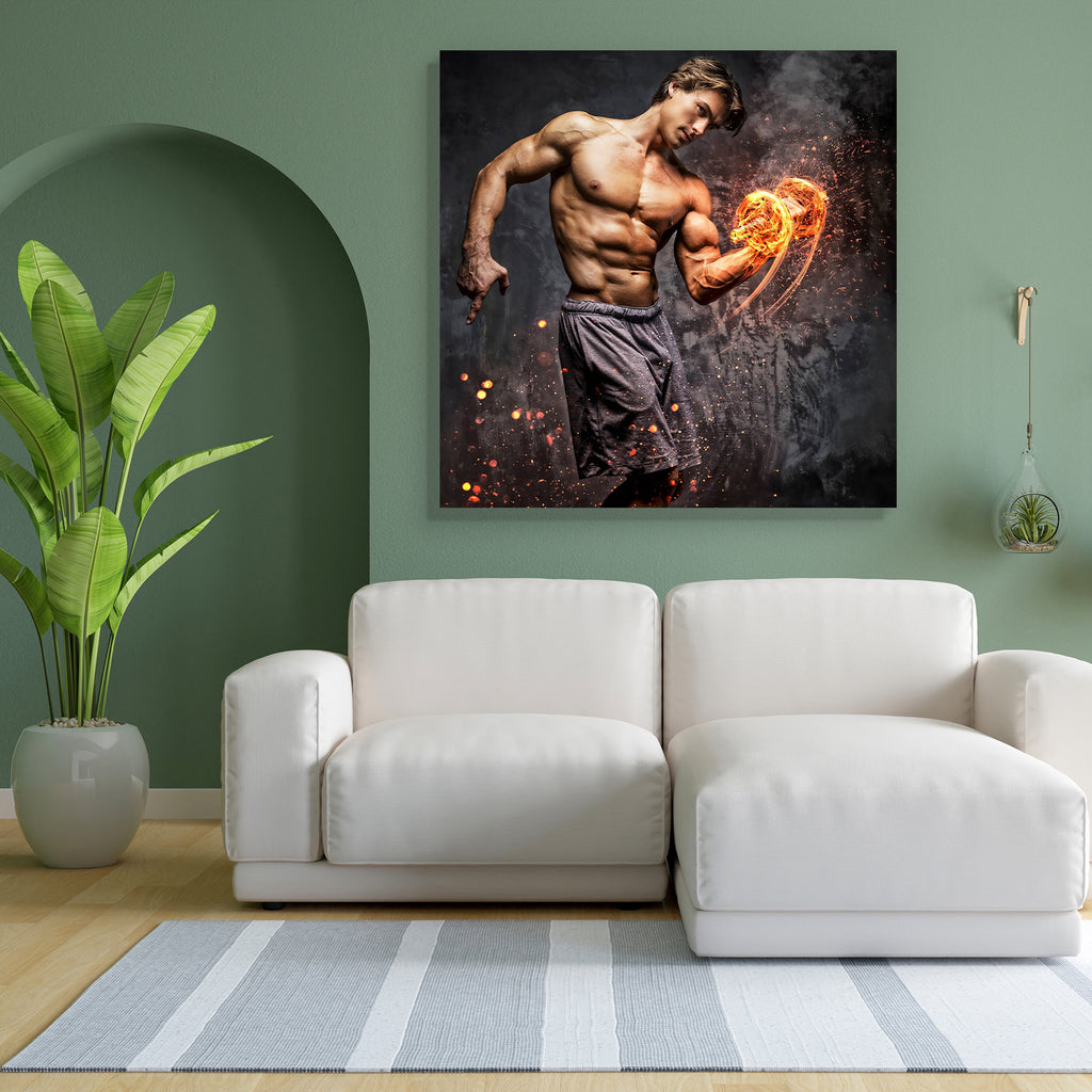 Man With Burning Dumbbell Peel & Stick Vinyl Wall Sticker-Laminated Wall Stickers-ART_VN_UN-IC 5007170 IC 5007170, Art and Paintings, Asian, Health, Individuals, Portraits, Sports, man, with, burning, dumbbell, peel, stick, vinyl, wall, sticker, arm, art, ashes, athlete, athletic, biceps, body, bodybuilder, bodybuilding, burn, caucasian, concentration, concept, determination, exercise, figure, filters, fire, fit, fitness, flame, grab, grey, hard, heavy, indoor, lifting, male, model, muscle, muscular, posing