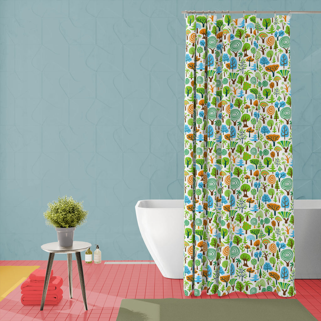 Tree Collection Washable Waterproof Shower Curtain-Shower Curtains-CUR_SH_EL-IC 5007194 IC 5007194, Abstract Expressionism, Abstracts, Ancient, Animated Cartoons, Art and Paintings, Botanical, Caricature, Cartoons, Decorative, Digital, Digital Art, Drawing, Floral, Flowers, Graphic, Historical, Illustrations, Medieval, Nature, Patterns, Retro, Scenic, Seasons, Semi Abstract, Signs, Signs and Symbols, Vintage, tree, collection, washable, waterproof, shower, curtain, forest, cute, abstract, art, backdrop, bac