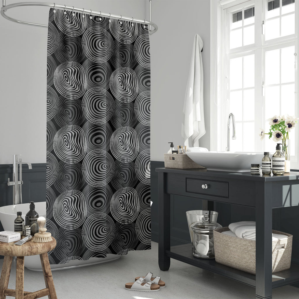 Fashion Circles Washable Waterproof Shower Curtain-Shower Curtains-CUR_SH_EL-IC 5007198 IC 5007198, Abstract Expressionism, Abstracts, Ancient, Art and Paintings, Black, Black and White, Circle, Fashion, Historical, Illustrations, Medieval, Modern Art, Patterns, Retro, Semi Abstract, Urban, Vintage, White, circles, washable, waterproof, shower, curtain, pattern, wallpaper, seamless, abstract, art, background, colors, contrast, detail, fabric, glamour, grey, hip, illustration, modern, network, ornament, oval