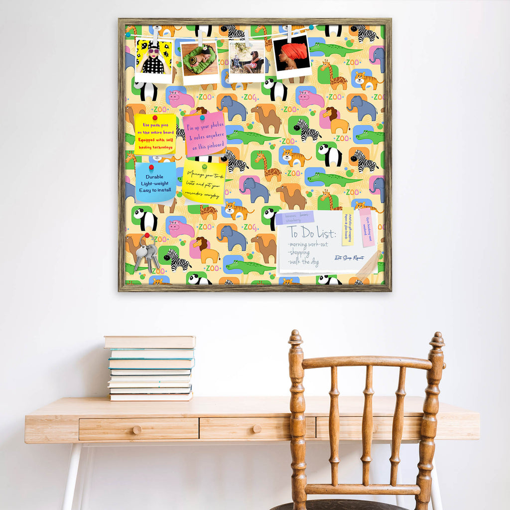 African Animals D1 Bulletin Board Notice Pin Board Soft Board | Framed - Bulletin Boards Framed - ArtzFolio.com
