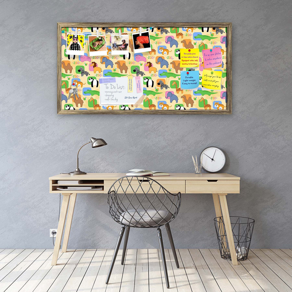 African Animals D1 Bulletin Board Notice Pin Board Soft Board | Framed - Bulletin Boards Framed - ArtzFolio.com