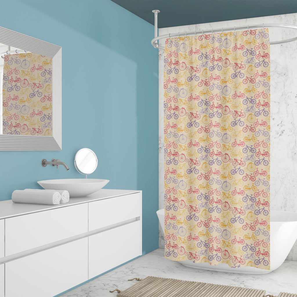 Biking Washable Waterproof Shower Curtain-Shower Curtains-CUR_SH_EL-IC 5007216 IC 5007216, Automobiles, Bikes, Cities, City Views, Digital, Digital Art, Graphic, Illustrations, Mountains, Nature, Patterns, Scenic, Signs, Signs and Symbols, Sports, Transportation, Travel, Vehicles, biking, washable, waterproof, shower, curtain, bicycle, pattern, background, bike, city, collection, cycle, design, ecological, element, endless, exercise, fitness, healthy, illustration, mountain, nobody, outline, pedal, race, re
