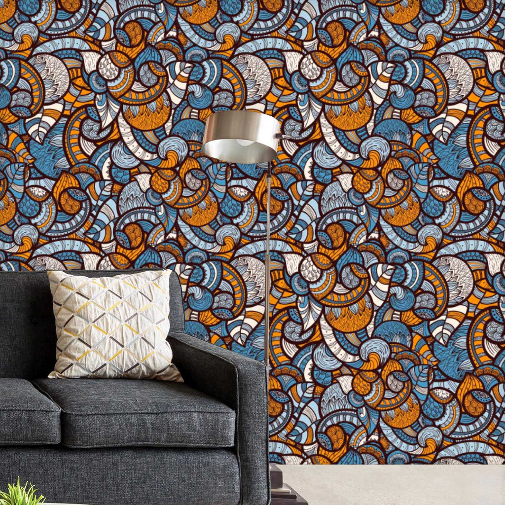 Ethnic Doodle Wallpaper Roll-Wallpapers Peel & Stick-WAL_PA-IC 5007231 IC 5007231, Abstract Expressionism, Abstracts, African, Ancient, Art and Paintings, Asian, Botanical, Circle, Culture, Dots, Ethnic, Floral, Flowers, Geometric Abstraction, Hand Drawn, Historical, Illustrations, Medieval, Nature, Patterns, Scenic, Semi Abstract, Traditional, Tribal, Vintage, World Culture, doodle, wallpaper, roll, pattern, abstract, africa, muster, seamless, art, lace, background, motif, abstraction, artistic, asia, blue