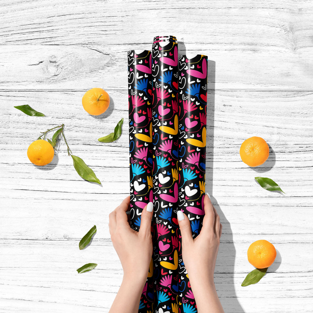 Hearts & Flowers Art & Craft Gift Wrapping Paper-Wrapping Papers-WRP_PP-IC 5007235 IC 5007235, Abstract Expressionism, Abstracts, Art and Paintings, Black and White, Botanical, Decorative, Digital, Digital Art, Drawing, Floral, Flowers, Graphic, Hearts, Holidays, Illustrations, Love, Nature, Paintings, Patterns, Romance, Semi Abstract, Signs, Signs and Symbols, Symbols, White, art, craft, gift, wrapping, paper, pattern, abstract, amour, backdrop, background, card, celebration, color, colorful, composition, 