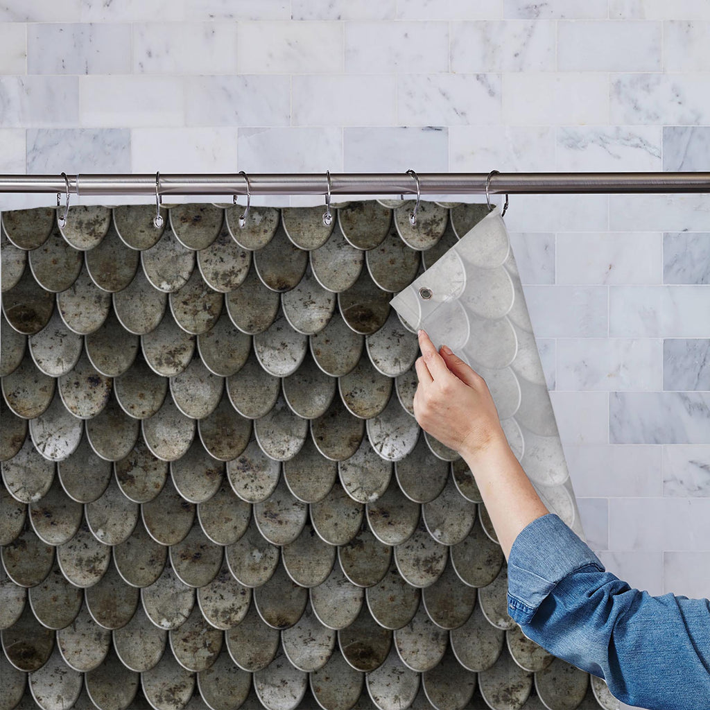 Cuirass Washable Waterproof Shower Curtain-Shower Curtains-CUR_SH_EL-IC 5007239 IC 5007239, Abstract Expressionism, Abstracts, Ancient, Patterns, Retro, Semi Abstract, Signs, Signs and Symbols, Vintage, Metallic, cuirass, washable, waterproof, shower, curtain, armor, abstract, aged, alloy, armoring, armour, background, chain, design, frame, gray, grunge, grungy, hard, iron, material, metal, old, pattern, plate, plating, protection, protective, roof, rough, rounded, rust, rusty, safety, scale, scaled, scaly,