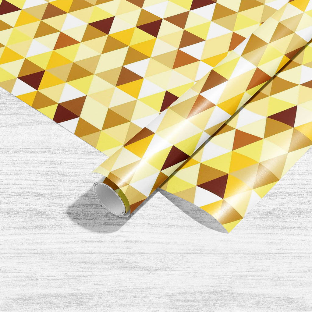 Gold Triangle Art & Craft Gift Wrapping Paper-Wrapping Papers-WRP_PP-IC 5007242 IC 5007242, Abstract Expressionism, Abstracts, Art and Paintings, Diamond, Fashion, Geometric, Geometric Abstraction, Illustrations, Modern Art, Patterns, Retro, Semi Abstract, Signs, Signs and Symbols, Symbols, Triangles, gold, triangle, art, craft, gift, wrapping, paper, pattern, abstract, backdrop, background, beauty, bright, calmness, decor, decoration, design, element, fabric, funky, happy, illustration, modern, ornament, o