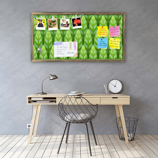 Green Leaf Bulletin Board Notice Pin Board Soft Board | Framed-Bulletin Boards Framed-BLB_FR-IC 5007243 IC 5007243, Illustrations, Landscapes, Nature, Patterns, Rural, Scenic, Wildlife, Wooden, green, leaf, bulletin, board, notice, pin, vision, soft, combo, with, thumb, push, pins, sticky, notes, antique, golden, frame, area, background, color, deciduous, environment, fairy, foliage, forest, freshness, growth, illustration, image, land, landscape, light, lush, mixed, mystery, national, nobody, old, outdoors