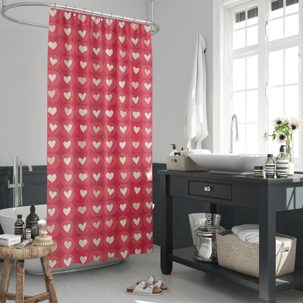 Hearts Washable Waterproof Shower Curtain-Shower Curtains-CUR_SH_EL-IC 5007247 IC 5007247, Animated Cartoons, Art and Paintings, Black and White, Botanical, Caricature, Cartoons, Floral, Flowers, Hearts, Holidays, Illustrations, Love, Nature, Patterns, Romance, Wedding, White, washable, waterproof, shower, curtain, backdrop, background, banner, card, cartoon, childish, cute, day, doodle, flora, heart, holiday, illustration, line, marriage, object, pattern, pink, red, saint, seamless, spring, st, summer, tex
