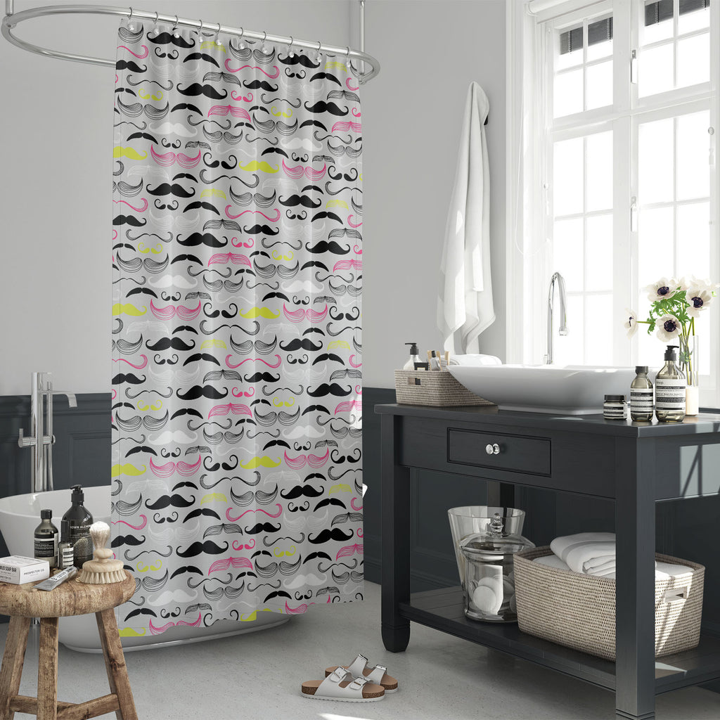 Retro Style D1 Washable Waterproof Shower Curtain-Shower Curtains-CUR_SH_EL-IC 5007254 IC 5007254, Ancient, Art and Paintings, Botanical, Drawing, Fashion, Floral, Flowers, Historical, Illustrations, Medieval, Nature, Patterns, Retro, Signs and Symbols, Symbols, Victorian, Vintage, style, d1, washable, waterproof, shower, curtain, mustache, moustache, antique, aristocrat, background, barber, beard, british, card, chin, classic, collection, curl, curly, dandy, doodle, face, facial, fashioned, group, hair, he