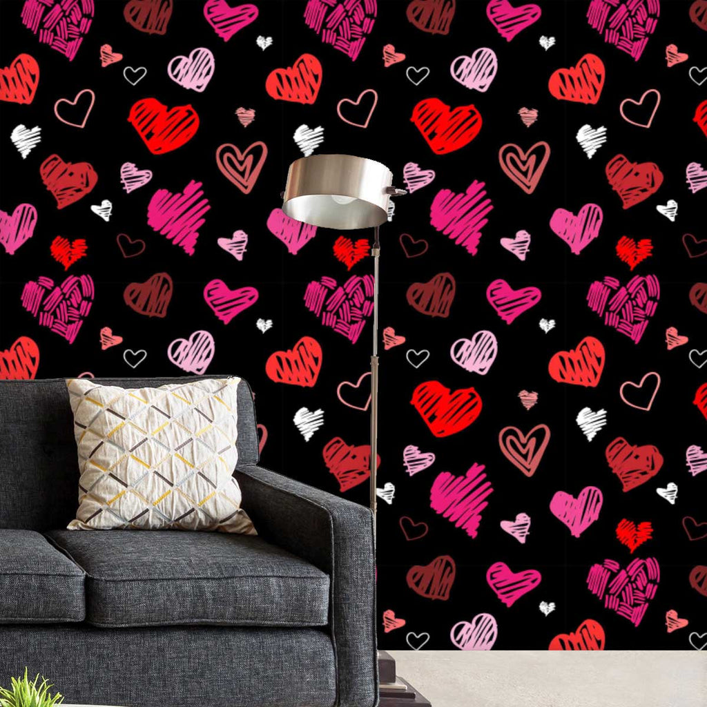 Love Heart Wallpaper Roll-Wallpapers Peel & Stick-WAL_PA-IC 5007262 IC 5007262, Abstract Expressionism, Abstracts, Ancient, Art and Paintings, Black, Black and White, Culture, Ethnic, Hand Drawn, Hearts, Historical, Holidays, Icons, Illustrations, Love, Medieval, Modern Art, Patterns, Retro, Romance, Semi Abstract, Signs, Signs and Symbols, Sketches, Symbols, Traditional, Tribal, Vintage, Wedding, World Culture, heart, wallpaper, roll, pattern, romantic, corazon, art, artistic, background, branches, concept