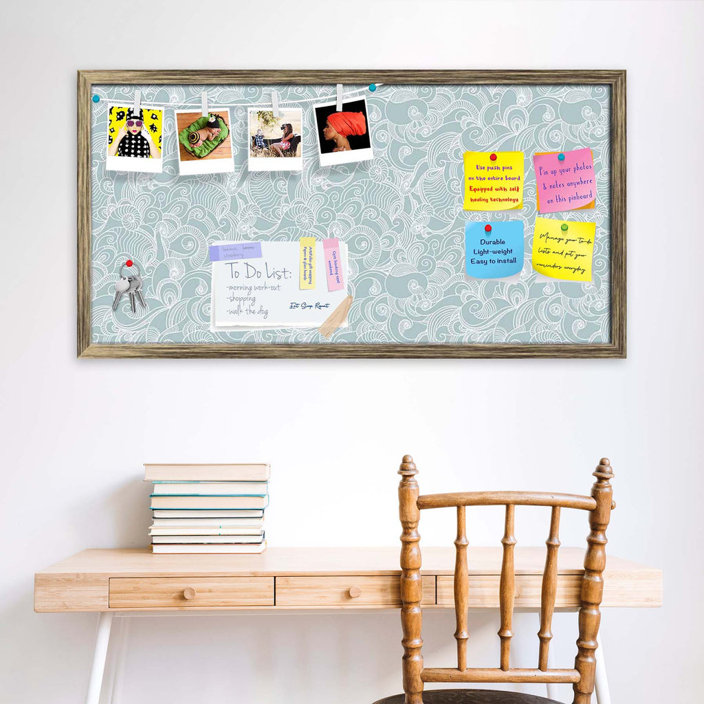 Abstract Wave Bulletin Board Notice Pin Board Soft Board | Framed - Bulletin Boards Framed - ArtzFolio.com