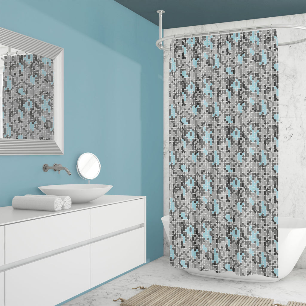 Abstract Geometric D2 Washable Waterproof Shower Curtain - Shower Curtains - ArtzFolio.com