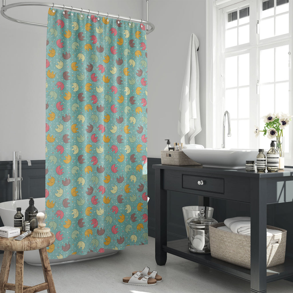 Baby Elephants D1 Washable Waterproof Shower Curtain-Shower Curtains-CUR_SH_EL-IC 5007309 IC 5007309, Abstract Expressionism, Abstracts, Animals, Animated Cartoons, Art and Paintings, Baby, Birthday, Botanical, Caricature, Cartoons, Children, Decorative, Digital, Digital Art, Drawing, Family, Floral, Flowers, Graphic, Hearts, Holidays, Icons, Illustrations, Kids, Love, Nature, Patterns, Semi Abstract, Signs, Signs and Symbols, Sports, elephants, d1, washable, waterproof, shower, curtain, elephant, animal, p