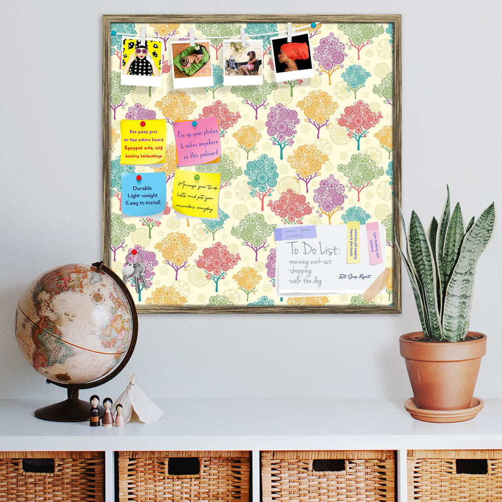 Abstract Trees Bulletin Board Notice Pin Board Soft Board | Framed - Bulletin Boards Framed - ArtzFolio.com