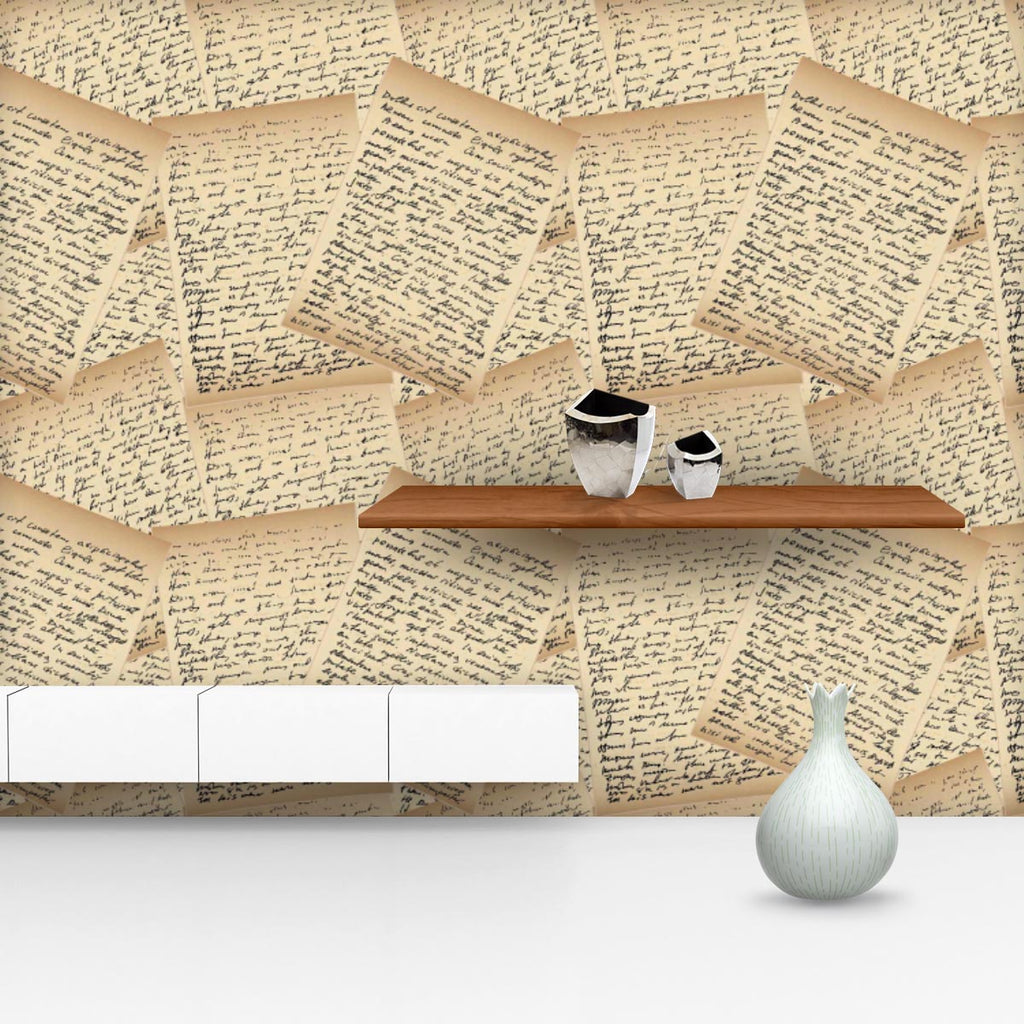 Vintage Handwriting Letter Wallpaper Roll-Wallpapers Peel & Stick-WAL_PA-IC 5007344 IC 5007344, Abstract Expressionism, Abstracts, Ancient, Art and Paintings, Black, Black and White, Calligraphy, Education, Historical, Illustrations, Medieval, Patterns, Retro, Schools, Semi Abstract, Signs, Signs and Symbols, Sketches, Text, Universities, Vintage, White, handwriting, letter, wallpaper, roll, abstract, antique, art, author, backdrop, background, cursive, decor, decoration, design, document, draft, grunge, il