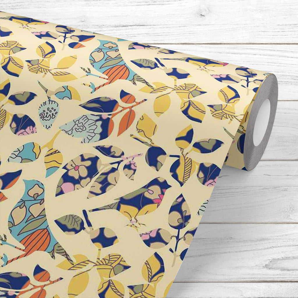 Chirping Birds Wallpaper Roll-Wallpapers Peel & Stick-WAL_PA-IC 5007356 IC 5007356, Abstract Expressionism, Abstracts, Ancient, Art and Paintings, Asian, Birds, Botanical, Decorative, Drawing, Floral, Flowers, Historical, Illustrations, Japanese, Medieval, Modern Art, Nature, Patterns, Retro, Seasons, Semi Abstract, Signs, Signs and Symbols, Symbols, Vintage, chirping, wallpaper, roll, abstract, art, asia, background, banner, bird, blue, branch, color, decoration, design, elegance, element, fall, feminine, 