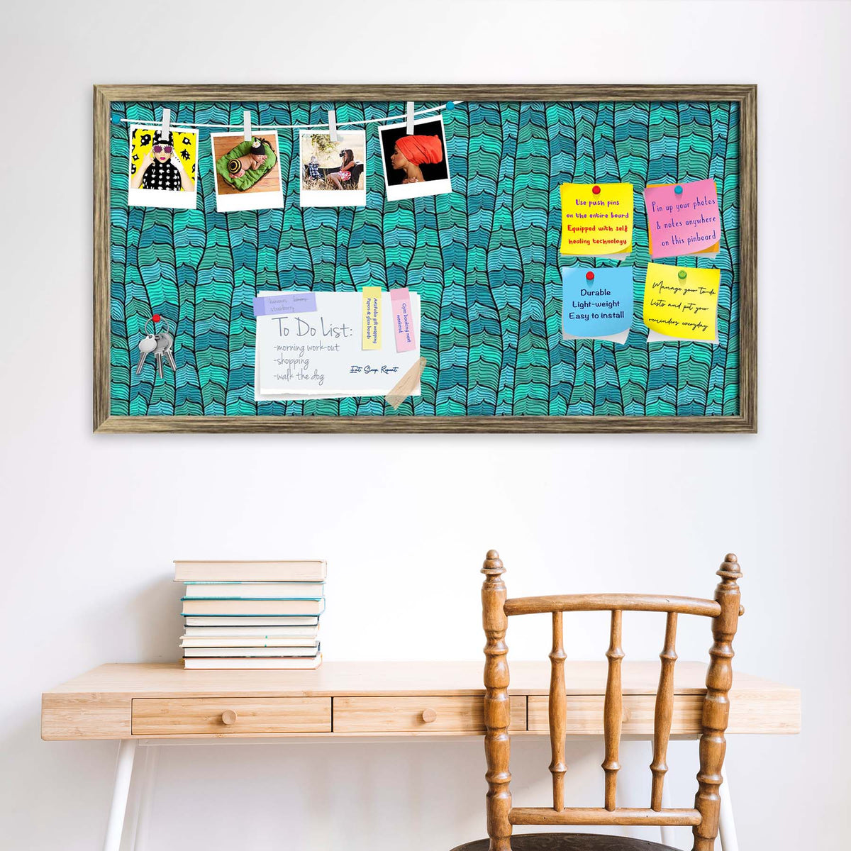 Blue Waves Bulletin Board Notice Pin Board Soft Board | Framed ...