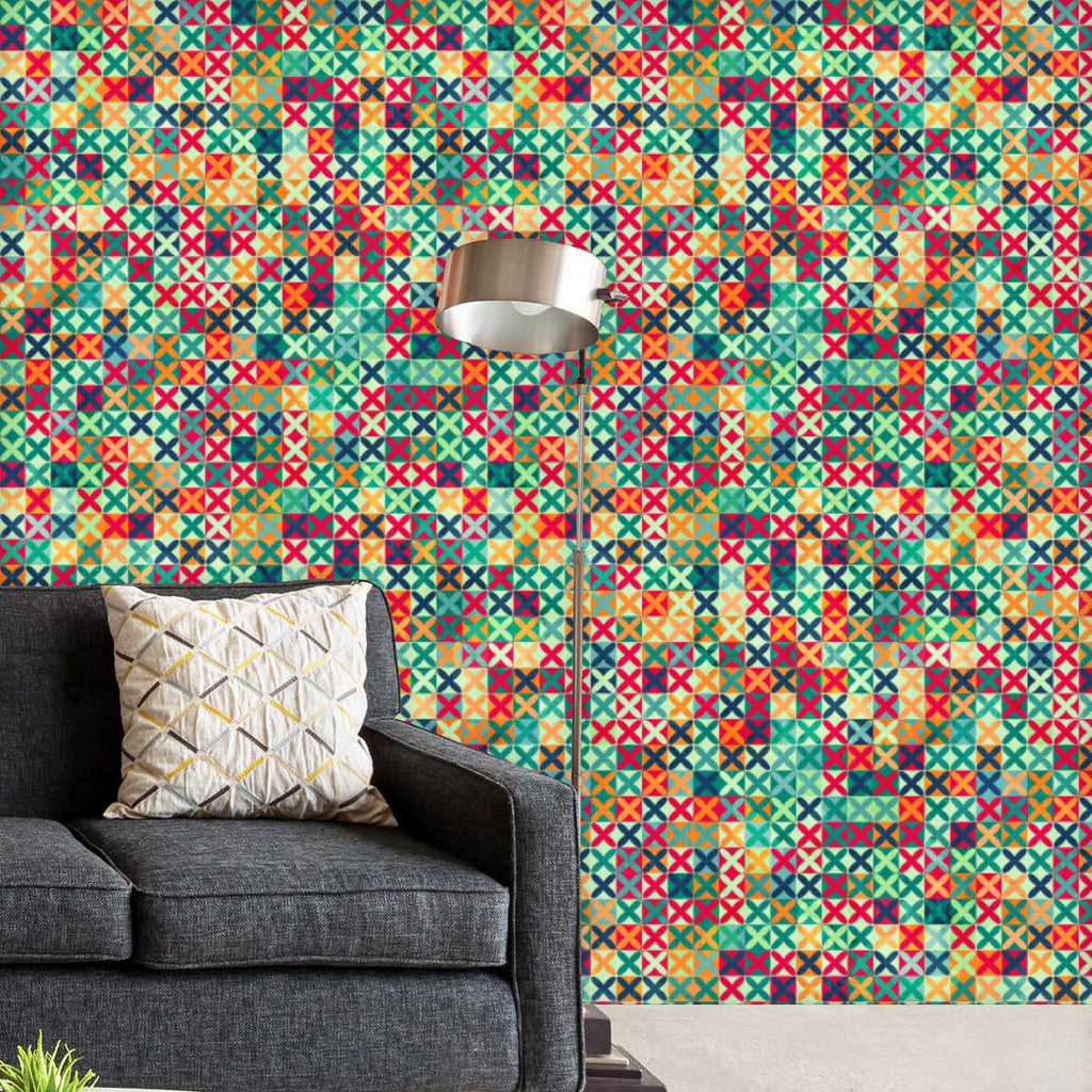 Colored Crosses Wallpaper Roll-Wallpapers Peel & Stick-WAL_PA-IC 5007371 IC 5007371, Abstract Expressionism, Abstracts, Ancient, Art and Paintings, Black, Black and White, Circle, Cross, Decorative, Diamond, Digital, Digital Art, Eygptian, Fashion, Geometric, Geometric Abstraction, Graphic, Hipster, Historical, Illustrations, Medieval, Patterns, Retro, Semi Abstract, Signs, Signs and Symbols, Vintage, White, colored, crosses, wallpaper, roll, abstract, art, artistic, backdrop, background, classic, color, co