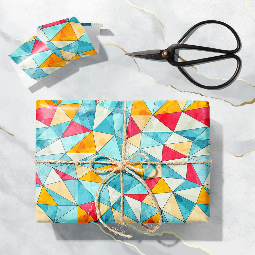 Vintage Triangles Art & Craft Gift Wrapping Paper-Wrapping Papers-WRP_PP-IC 5007373 IC 5007373, Abstract Expressionism, Abstracts, African, Ancient, Art and Paintings, Culture, Drawing, Ethnic, Geometric, Geometric Abstraction, Historical, Illustrations, Medieval, Patterns, Semi Abstract, Signs, Signs and Symbols, Stripes, Traditional, Triangles, Tribal, Vintage, World Culture, art, craft, gift, wrapping, paper, harlequin, abstract, africa, artistic, background, banner, brown, clothing, coffee, color, color