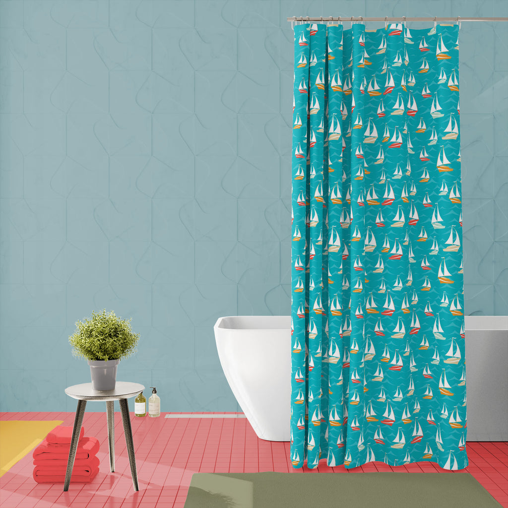 Yacht Washable Waterproof Shower Curtain-Shower Curtains-CUR_SH_EL-IC 5007381 IC 5007381, Ancient, Animated Cartoons, Automobiles, Boats, Caricature, Cartoons, Drawing, Flags, Historical, Holidays, Medieval, Nature, Nautical, Patterns, Retro, Scenic, Transportation, Travel, Vehicles, Vintage, yacht, washable, waterproof, shower, curtain, pattern, seamless, sea, adventure, background, boat, cartoon, earth, fabric, flag, fun, holiday, marine, ocean, paper, print, repeating, sail, sailboat, sailing, sailor, se
