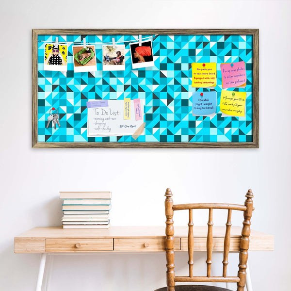 Blue Triangle Bulletin Board Notice Pin Board Soft Board | Framed-Bulletin Boards Framed-BLB_FR-IC 5007387 IC 5007387, Abstract Expressionism, Abstracts, Art and Paintings, Decorative, Diamond, Digital, Digital Art, Geometric, Geometric Abstraction, Graphic, Grid Art, Illustrations, Modern Art, Patterns, Semi Abstract, Signs, Signs and Symbols, Symbols, Triangles, blue, triangle, bulletin, board, notice, pin, vision, soft, combo, with, thumb, push, pins, sticky, notes, antique, golden, frame, abstract, art,