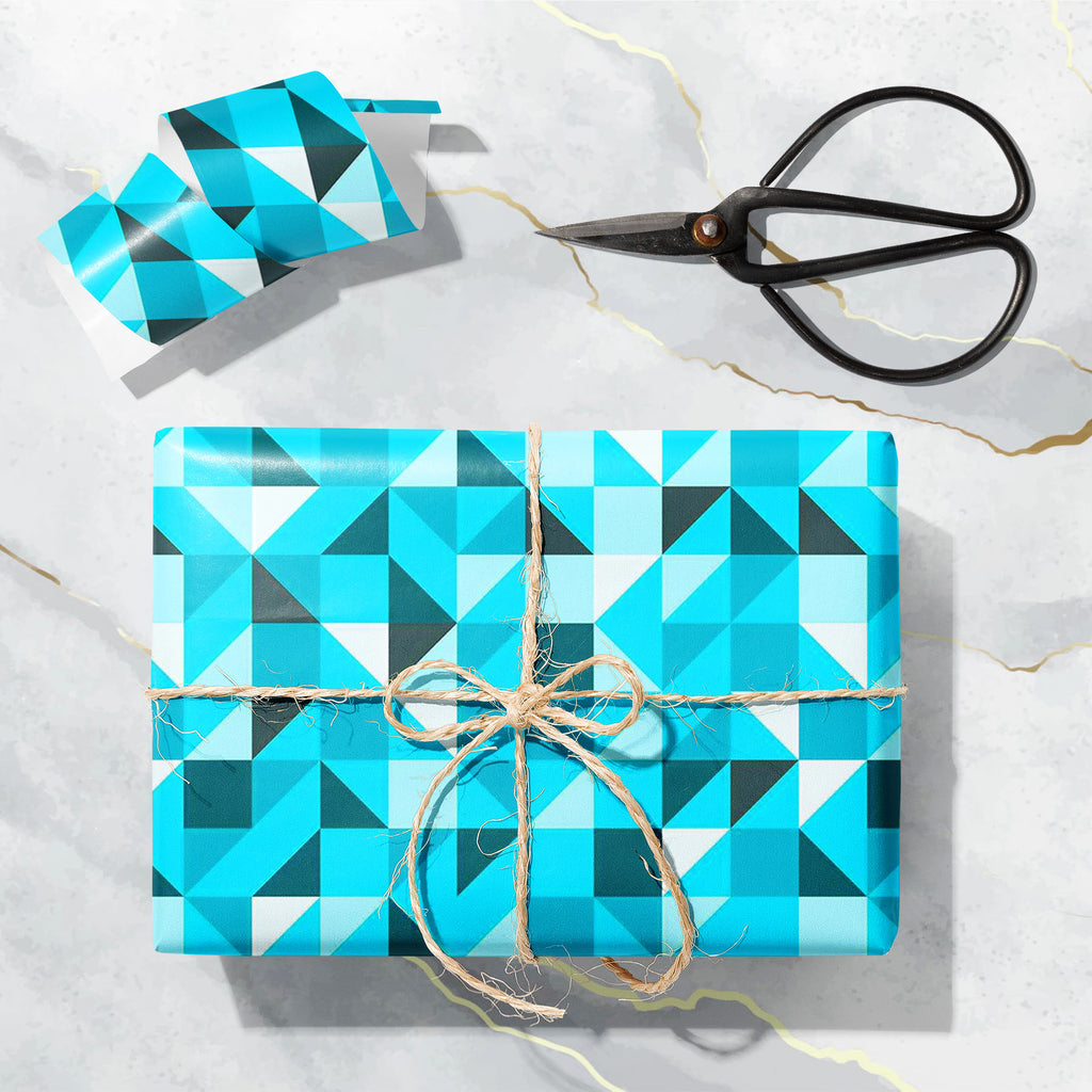 Blue Triangle Art & Craft Gift Wrapping Paper-Wrapping Papers-WRP_PP-IC 5007387 IC 5007387, Abstract Expressionism, Abstracts, Art and Paintings, Decorative, Diamond, Digital, Digital Art, Geometric, Geometric Abstraction, Graphic, Grid Art, Illustrations, Modern Art, Patterns, Semi Abstract, Signs, Signs and Symbols, Symbols, Triangles, blue, triangle, art, craft, gift, wrapping, paper, abstract, backdrop, background, beautiful, block, bright, classic, color, cover, creative, decor, decoration, design, dyn