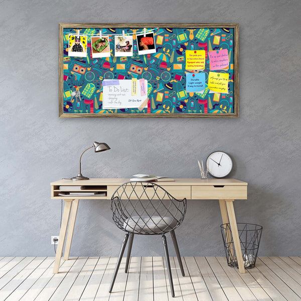 Hipster Bulletin Board Notice Pin Board Soft Board | Framed-Bulletin Boards Framed-BLB_FR-IC 5007393 IC 5007393, Ancient, Bikes, Culture, Ethnic, Fashion, Hipster, Historical, Icons, Medieval, Modern Art, Patterns, Retro, Traditional, Tribal, Urban, Vintage, World Culture, bulletin, board, notice, pin, vision, soft, combo, with, thumb, push, pins, sticky, notes, antique, golden, frame, pattern, artwork, audio, cassette, backdrop, bag, bike, bow, tie, camera, deer, disco, fabric, funky, glasses, hat, headpho