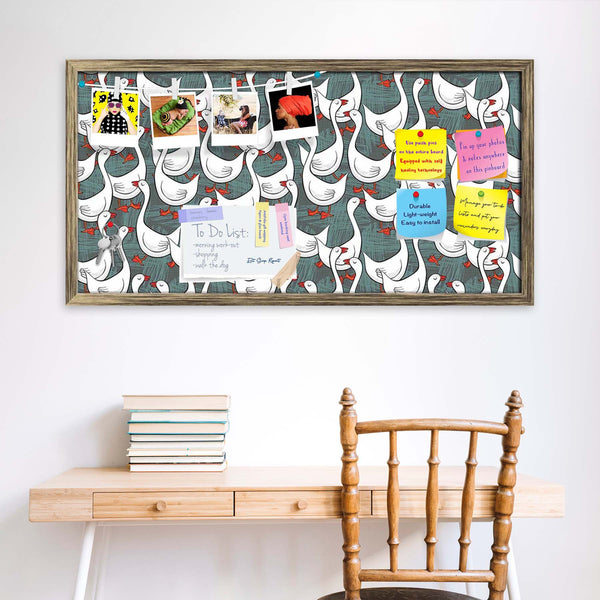 White Gooses Bulletin Board Notice Pin Board Soft Board | Framed-Bulletin Boards Framed-BLB_FR-IC 5007395 IC 5007395, Abstract Expressionism, Abstracts, Animals, Animated Cartoons, Art and Paintings, Birds, Black and White, Caricature, Cartoons, Culture, Digital, Digital Art, Drawing, Ethnic, Graphic, Illustrations, Patterns, Seasons, Semi Abstract, Traditional, Tribal, White, World Culture, gooses, bulletin, board, notice, pin, vision, soft, combo, with, thumb, push, pins, sticky, notes, antique, golden, f
