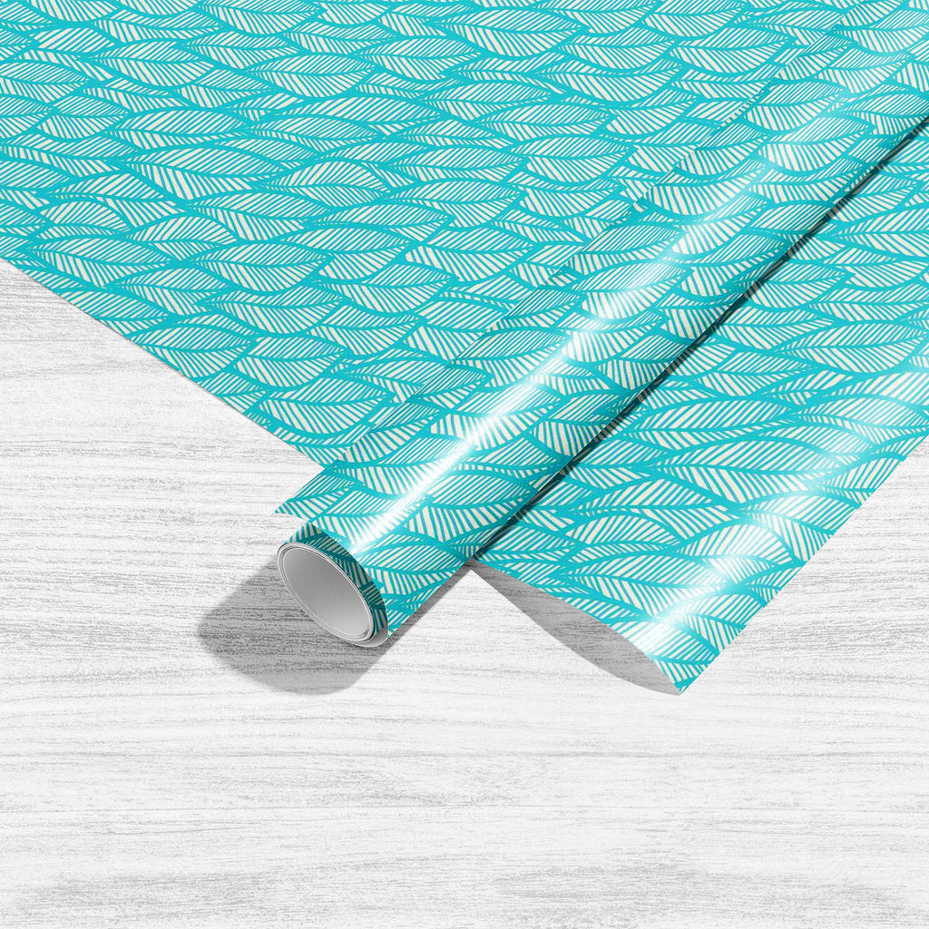 Blue Leaf D1 Art & Craft Gift Wrapping Paper-Wrapping Papers-WRP_PP-IC 5007397 IC 5007397, Black and White, Botanical, Decorative, Digital, Digital Art, Drawing, Fashion, Floral, Flowers, Graphic, Illustrations, Modern Art, Nature, Patterns, Retro, Scenic, Seasons, Signs, Signs and Symbols, White, blue, leaf, d1, art, craft, gift, wrapping, paper, autumn, cold, decoration, design, elegance, element, fall, foliage, illustration, modern, ornament, ornate, pattern, plant, repeat, seamless, season, shape, silho