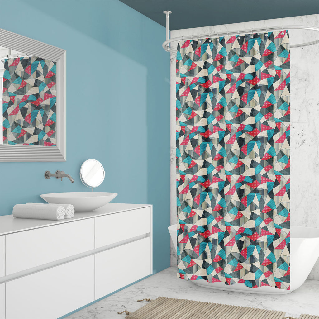 Cut Fabrics Washable Waterproof Shower Curtain-Shower Curtains-CUR_SH_EL-IC 5007425 IC 5007425, Abstract Expressionism, Abstracts, Art and Paintings, Botanical, Circle, Decorative, Digital, Digital Art, Fashion, Floral, Flowers, Graphic, Hipster, Icons, Illustrations, Nature, Patterns, Retro, Semi Abstract, Signs, Signs and Symbols, Triangles, cut, fabrics, washable, waterproof, shower, curtain, pattern, flower, seamless, patchwork, abstract, art, backdrop, background, blue, classic, craft, decor, decoratio