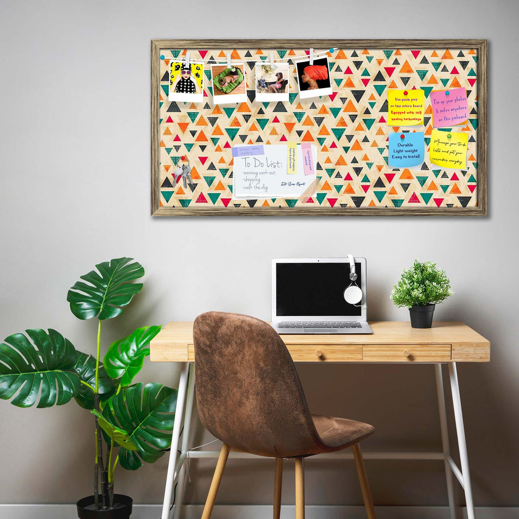 Vintage Triangle D1 Bulletin Board Notice Pin Board Soft Board | Framed-Bulletin Boards Framed-BLB_FR-IC 5007432 IC 5007432, Abstract Expressionism, Abstracts, Ancient, Art and Paintings, Aztec, Black, Black and White, Books, Culture, Decorative, Digital, Digital Art, Ethnic, Fashion, Geometric, Geometric Abstraction, Graphic, Grid Art, Hipster, Historical, Illustrations, Medieval, Modern Art, Patterns, Retro, Semi Abstract, Signs, Signs and Symbols, Traditional, Triangles, Tribal, Vintage, World Culture, t