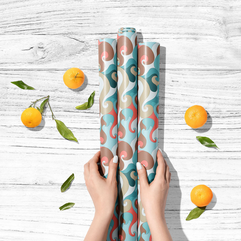 Waves Art & Craft Gift Wrapping Paper-Wrapping Papers-WRP_PP-IC 5007438 IC 5007438, Abstract Expressionism, Abstracts, Art and Paintings, Decorative, Digital, Digital Art, Drawing, Geometric Abstraction, Graphic, Illustrations, Modern Art, Patterns, Semi Abstract, Signs, Signs and Symbols, Stripes, waves, art, craft, gift, wrapping, paper, abstract, abstraction, anchor, aqua, backdrop, background, banner, beautiful, beauty, blue, bright, card, color, concept, cover, creative, curl, curve, decor, decoration,
