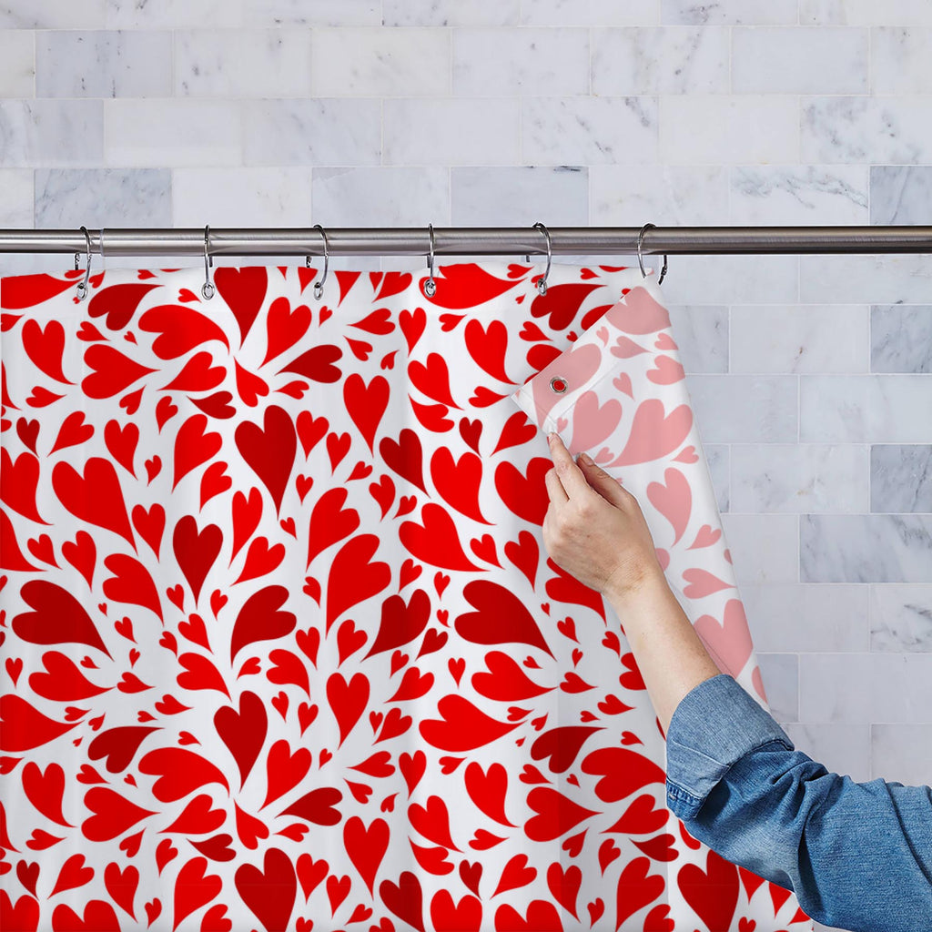 Valentine Hearts D1 Washable Waterproof Shower Curtain-Shower Curtains-CUR_SH_EL-IC 5007445 IC 5007445, Abstract Expressionism, Abstracts, Animated Cartoons, Arrows, Art and Paintings, Black and White, Caricature, Cartoons, Digital, Digital Art, Drawing, Graphic, Hearts, Holidays, Icons, Illustrations, Love, Modern Art, Patterns, Romance, Semi Abstract, Signs, Signs and Symbols, Symbols, White, valentine, d1, washable, waterproof, shower, curtain, abstract, arrow, art, background, card, cartoon, collection,