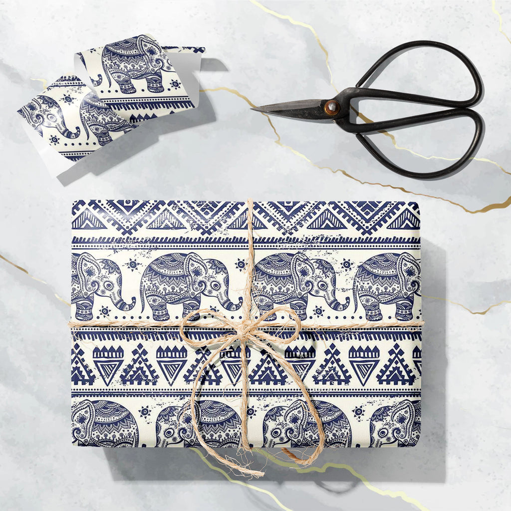 Ethnic Elephant Art & Craft Gift Wrapping Paper-Wrapping Papers-WRP_PP-IC 5007449 IC 5007449, Abstract Expressionism, Abstracts, African, Allah, Ancient, Arabic, Art and Paintings, Aztec, Botanical, Culture, Ethnic, Fashion, Festivals and Occasions, Festive, Floral, Flowers, Historical, Illustrations, Indian, Islam, Mandala, Medieval, Mexican, Nature, Patterns, Retro, Semi Abstract, Signs, Signs and Symbols, Traditional, Tribal, Vintage, World Culture, elephant, art, craft, gift, wrapping, paper, pattern, t