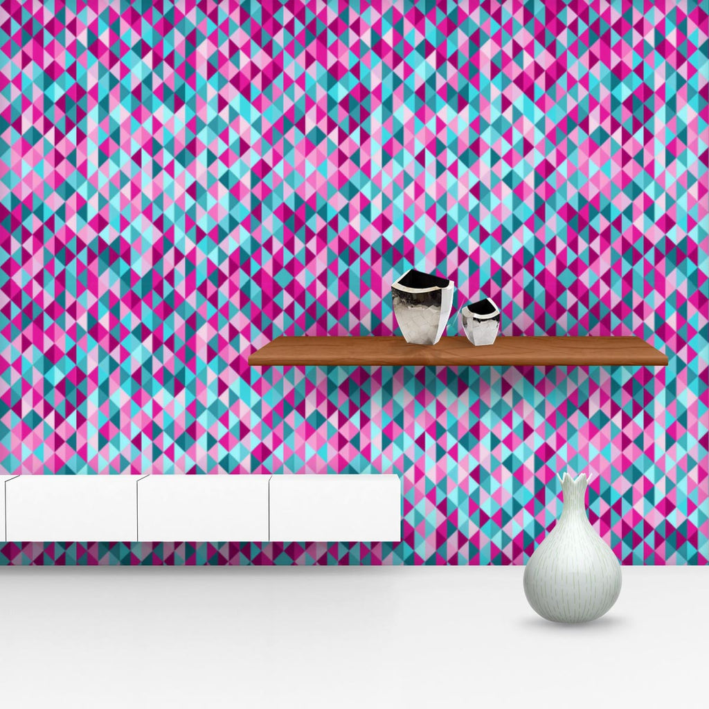 Triangle Tiles Wallpaper Roll-Wallpapers Peel & Stick-WAL_PA-IC 5007452 IC 5007452, Abstract Expressionism, Abstracts, Art and Paintings, Decorative, Geometric, Geometric Abstraction, Grid Art, Illustrations, Modern Art, Patterns, Semi Abstract, Signs, Signs and Symbols, Triangles, triangle, tiles, wallpaper, roll, abstract, art, backdrop, background, blue, closeup, color, creative, decor, design, grid, illustration, modern, mosaic, pattern, pixel, purple, red, seamless, snake, style, texture, tile, artzfol